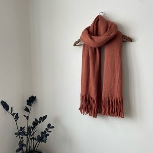 Steve Madden Supersoft & Drapey Acrylic Scarf (Salmon / Terra Cotta)